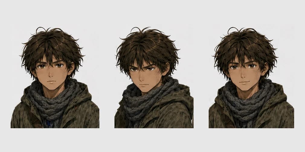 Bram, three expressions.